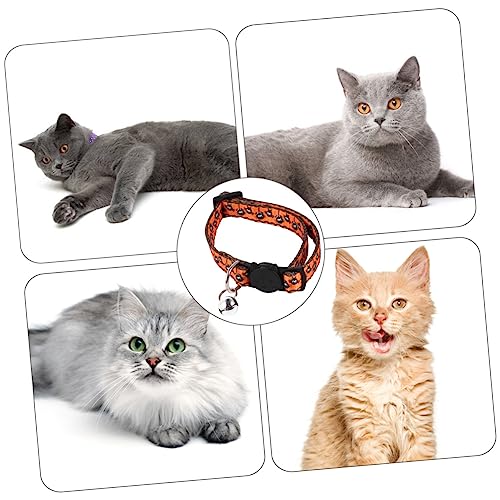 COLLBATH 4 Stück Haustierhalsband Halloween-Partykleidung Halloween-Haustierbekleidung Halskette für Haustiere verstellbare für Haustiere Kürbis hundehalsband Welpenhalsband von COLLBATH