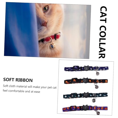 COLLBATH 4 Stück Haustierhalsband Welpenhalsband weihnachtshundehalsband Halloween Theme Halloween atmosphäre Kleidung klassisches Hundehalsband Haustier Katzenhalsband Krawatte Kettenblatt von COLLBATH