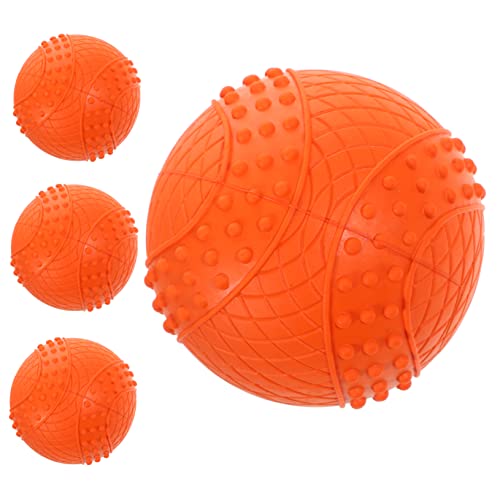 COLLBATH 4 Stück Hundeball aus Gummi Kauspielzeug für Welpen Backenzahnspielzeug für Hunde Kauspielzeug für Hunde Dog chew Toy hundekauspielzeuge Hundebälle für mittelgroße Hunde Welpenball von COLLBATH