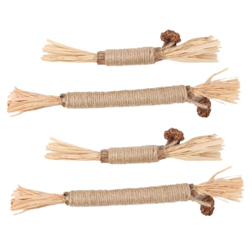 COLLBATH 4Pcs Holz Katze Spielzeug Katzenminze Lecken Bälle Kätzchen Teaser Kauen Spielzeug für Hause von COLLBATH