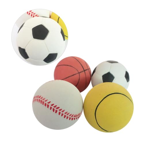 COLLBATH 4er Set Gummibälle Für Hunde Interaktive Hundespielzeuge Aus Langlebigem Material 63mm Hundebälle Für Spiel Und Training Basketball Fußball Tennisball Baseball von COLLBATH