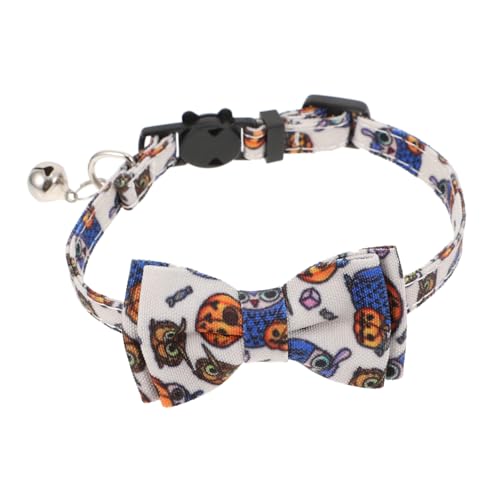 COLLBATH Katzenhalsband Halloween- 4er-Pack Gruseliges Eulen-kürbis-Design Feine Handwerkskunst für Haustier-verkleidungsveranstaltungen von COLLBATH