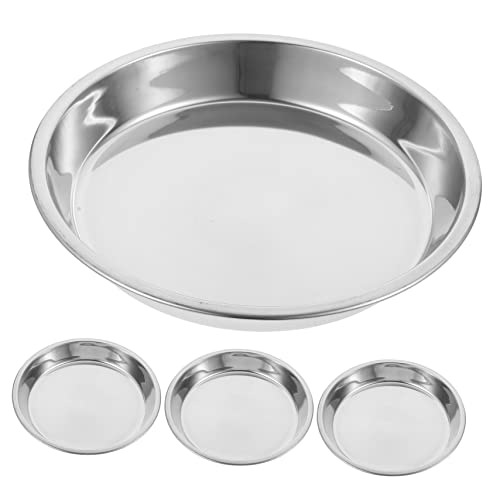 COLLBATH 4 Stück Katzennapf aus Edelstahl Katzennäpfe Futternapf für Haustiere pet Bowl katzenfutter schüssel Kätzchennapf für den Haushalt schöne Schüssel für Haustiere Rostfreier Stahl von COLLBATH