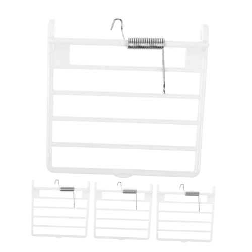 COLLBATH 4 Stück Vogelkäfigtür Vogelkäfig-Zubehör Papageienkäfigtür Eingangstür des Vogelkäfigs Tür zum Taubenschlag Vogelkäfige für Nymphensittiche Taube Tür Vogelkäfigzubehör Plastik Weiß von COLLBATH