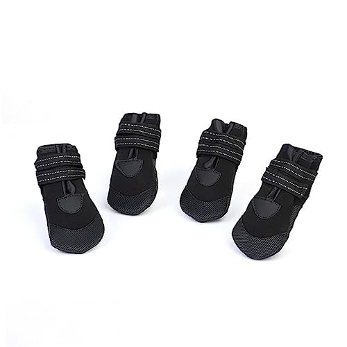 COLLBATH 4 Stück Wanderschuhe Für Haustiere Hunde Haustiere Stiefel Hundeschuhe Schwarze Stiefel Warme Haustierstiefel Schwarzer Stiefel wasserdichte Hundestiefel Black von COLLBATH