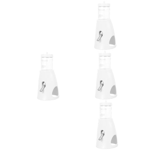 COLLBATH 4 Stück Wasserflasche Für Hamster Käfig Vlies Trinkflasche Mit Saugnapf Für Hamster Bebedero Spender Futterstelle Für Kaninchen Flüssigreiniger Für Tauben Wurf Essen Mini Weiß Pp von COLLBATH