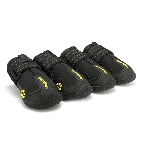 COLLBATH Winterstiefel-Set für Hunde 4-teilig Schneeschuhe für Haustiere Welpen wasserdicht rutschfest warm für Outdoor-Aktivitäten Small Größe 2 Schwarz von COLLBATH