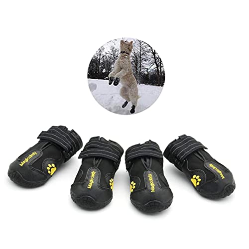 COLLBATH Winter Hundeschuhe wasserdichte Anti Rutsch Schnee Boots Für Hunde Größe 3 Bequeme Und Warme Pfotenschutz Für Outdoor Aktivitäten Im Winter von COLLBATH