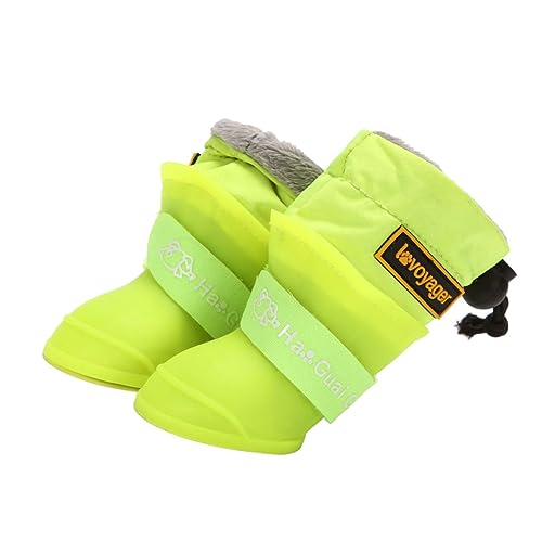 COLLBATH 4 Stück wasserdichte Haustier Regenstiefel Wasserdichter Stiefel Hunde Regenschuhe Hundeschuhe rutschfeste Regenschuhe wasserdichte Regenstiefel wasserdichte Regenschuhe von COLLBATH