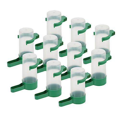 COLLBATH 40 STK Vogeltränke Spieß Wellensittich Wasserspender Wachtel-Feeder Futterspender Papagei Wassernapf Automatischer Wasserspender Für Vögel Hühner Vogel Wasser Trinken Plastik Green von COLLBATH