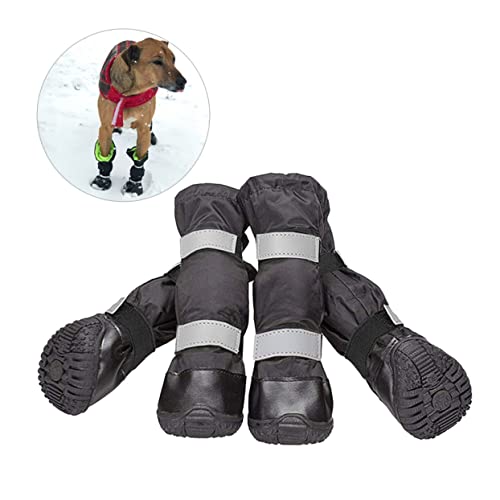 COLLBATH 4er Set Hunde Stiefel Wasserdicht Anti Rutsch Pfotenschutz Für Hunde Größe S Robuste Hundeschuhe Für Schnee Und Regen Ideal Für Outdoor Aktivitäten von COLLBATH