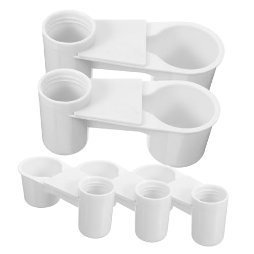 COLLBATH Vogelkäfig-Zubehör 5-teiliges Wasserbecher-/Futternapf-Set Robustes Material multifunktional für Tauben Papageien Kaninchen von COLLBATH