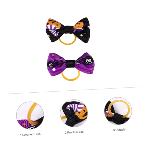 COLLBATH 50 Stück Halloween Haustier Kopfschmuck Elastische Haarbänder Halloween Haarknoten Haustierpflege Werkzeuge Haustiere Schöner Kopfschmuck Katzenhaarseil Elastischer von COLLBATH