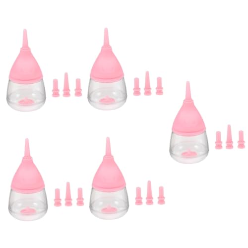 COLLBATH 5St PET-Flasche Hasen Flasche pet Flaschen Hundemilchflasche Welpen Tiere milchflasche milchkocher kleines Haustier, das kleine Flasche füttert katzensaugflasche Plastik Rosa von COLLBATH