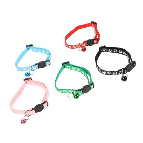 COLLBATH 5st Katzenhalsband Halskette Für Haustiere Verstellbare Welpenhalsbänder Für Streu Zartes Halsband Für Katze Halskette Für Kätzchen Abbrechbare Katzenhalsbänder Nylon von COLLBATH