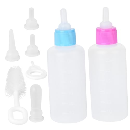 COLLBATH 6 Sätze Haustier-futterflaschen-Set Babyflasche Welpe Kätzchen Milchflasche Babyflasche Für Katze Feeder-welpe Welpenflaschen Zum Stillen Pflegebedarf Für Welpen Blue Kieselgel von COLLBATH