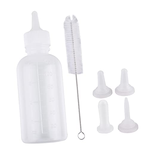 COLLBATH 6 Stück 120 Ml Haustier Stillflasche Für Hunde Und Katzen Milchflasche Mit Schnuller Inklusive Reinigungsbürste Ideal Für Die Milchzufuhr Von Kleintieren Heimtierbedarf von COLLBATH