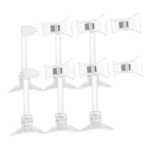 COLLBATH Saugnapf-Clip-Set für Fischfutter 6-teilig Aquarium-Zubehör für Aquarien Gemüse-Algen-Clips stabile Saugwirkung von COLLBATH