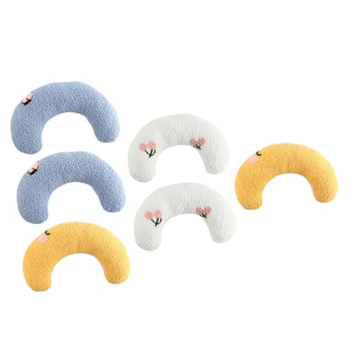 COLLBATH 6-teiliges Katzenkissen-Set U-förmiges Nackenkissen für Hauskatzen tragbares und bequemes Kissen für Hunde geschmeidiges Kissen für Katzen und Hunde von COLLBATH