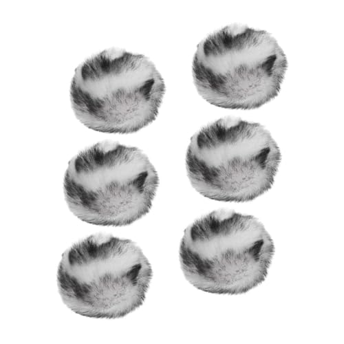 COLLBATH 6 Stück Pomponbälle für Katzen interaktives katzenspielzeug Katzen katzenminze Ball katzenball Kauspielzeug für Kätzchen Katzenminze Kauspielzeug Plüsch Black von COLLBATH