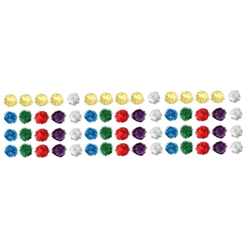 COLLBATH 60 STK Glitzerkugeln Kätzchen Pompons Katzenspielzeug für zuhause interaktives Spielzeug für Katzen cat Activity Interaktives Katzenspielzeug Spielzeug zum Necken von Katzen von COLLBATH