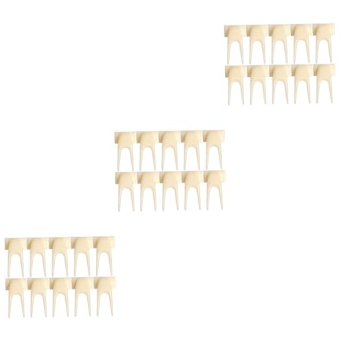 COLLBATH 60 STK Vogel Frucht Fütterungsgabel Feeder-Werkzeug Papageien-gemüse-Stick-Halter Futterspender Für Vögel Papageien-gemüse-spieß Papageien-Feeder-Clips Plastik Beige von COLLBATH