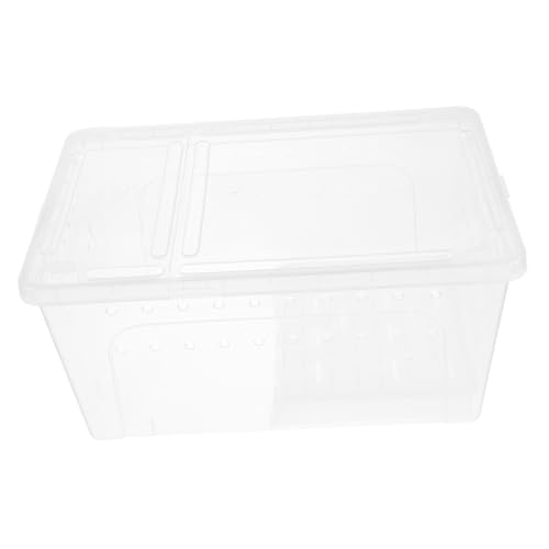 COLLBATH Amphibien-futterbox Reptil Schildkröte Aquarium Luftpumpe Zubehör Lebewesen Wasser- Fisch Netz Anlage Gecko Critter Keeper Leopard Vakuum Käfig Transparent Plastik von COLLBATH