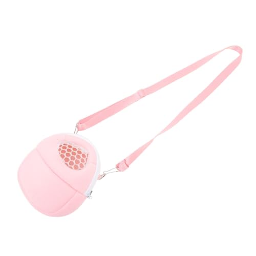 COLLBATH Atmungsaktive Hamster Reisetasche Mit Schultergurt Tragetasche Für Kleine Haustiere Ideal Für Hamster äuse Und Meerschweinchen Pink Größe Mit Dekorativem Design von COLLBATH