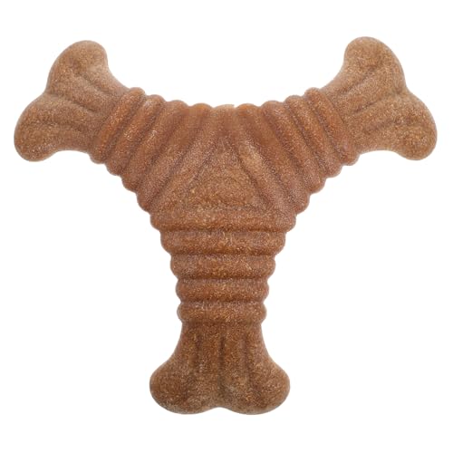 COLLBATH Beißstab für Haustiere Hund Dackel quietschend Welpenspielzeug Interactive Dog Toys interaktives Dogs Toys Kauspielzeug für Welpen Versteckspielzeug behandeln Holz Brown von COLLBATH