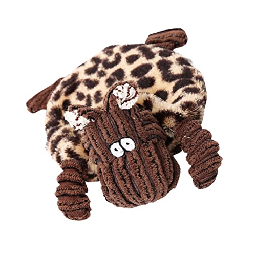 COLLBATH Bissresistente Plüsch Molar Spielzeug Hund Kauspielzeug Cartoon Tierform Sound Making Spielzeug Lernspielzeug Für Home Shop Pet (Hippopotamus, Brown) von COLLBATH