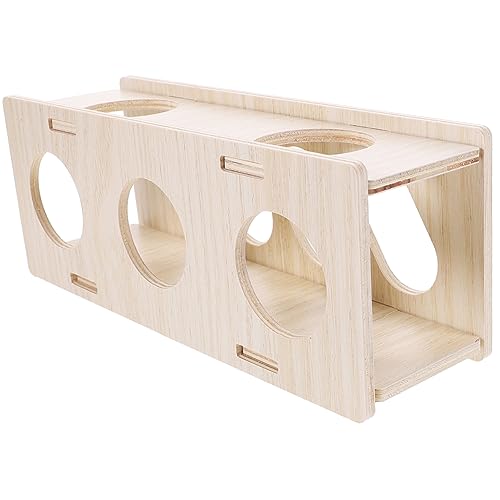 COLLBATH Chinchilla-Käfig-Zubehör Spielzeug Haustier-Zubehör Chinchilla-Versteck Rattenkäfig-Zubehör Hamster-Zubehör Hamster-Tunnel-Spielzeug Tunnel-Spielzeug Für Spiel Holz von COLLBATH