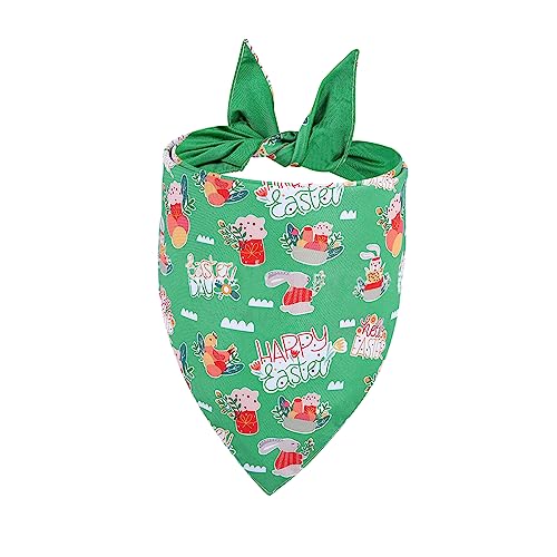 COLLBATH Dreieckstuch Für Haustiere Kühlendes Hundebandana Hunde-leckerli Party-hundebandana Süße Hundehalstücher Mit Gittermuster Leckerbissen Für Kleine Hunde Pfote Kragen Polyester Green von COLLBATH