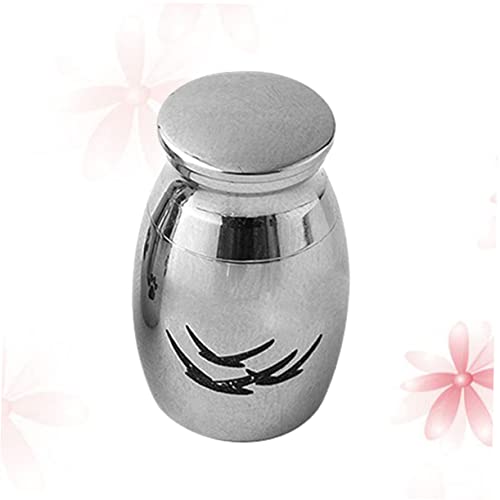 COLLBATH Edelstahl Haustier Asche Box Gedenk Vogel Muster Silber COLLBATH Edelstahl Haustier Asche Box Gedenk Vogel Muster Silber von COLLBATH