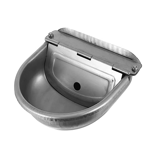 COLLBATH Edelstahl Vieh Trinkschale Mit Schwimmkörper Automatischer Trinkbrunnen Für Rinder Schafe Und Andere Nutztiere Robuste Und Langlebige Viehwassereinzug Lösung Hygienisch von COLLBATH