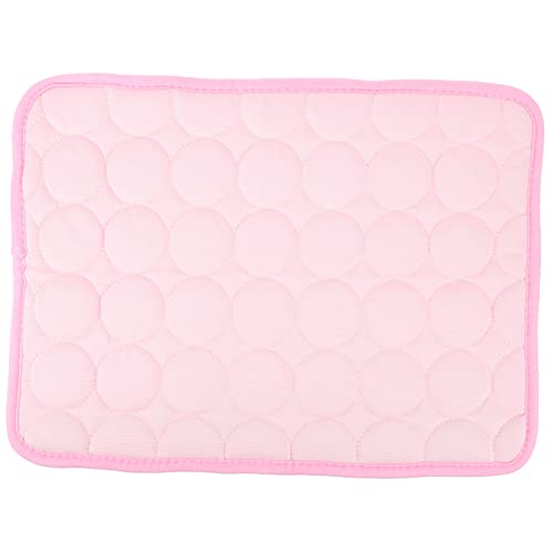 COLLBATH Eismatte Für Haustiere Hund Auto Pad Haustier-kühlpads Für Hunde Kaninchenstall Im Innenbereich Kühlmatte Für Welpen Kleines Tierbett Haustier-sommermatte Kühlkissen Rosa Stoff von COLLBATH