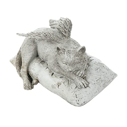 COLLBATH Engel Katze Ornamente katzenangel Katzen Angel Katzenengelgedenkfigur Katzenstatue Gedenkkatzenengel Gedenksteine ​​für Katzen Garten-Gedenkstatue Katze Denkmal Engel Haustier Harz von COLLBATH