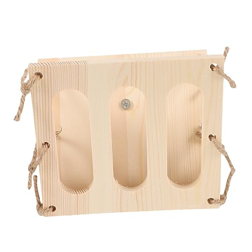 COLLBATH Kaninchen Heu Grasständer Aus Holz Käfig-Feeder Futterraufen Für Kaninchen Futterbehälter Hasenspender Chinchilla-futternapf Futterspender Für Meerschweinchen Kleintierbedarf Halter Hölzern von COLLBATH