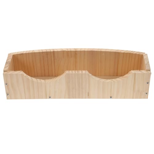 COLLBATH Grasständer aus Holz für Kaninchen Käfig Stall meerschweinchen versteck Hamsterspielzeug Nager Heubox Heu Futterbehälter Futterrinne für Kaninchen Container Lagerregal hölzern von COLLBATH