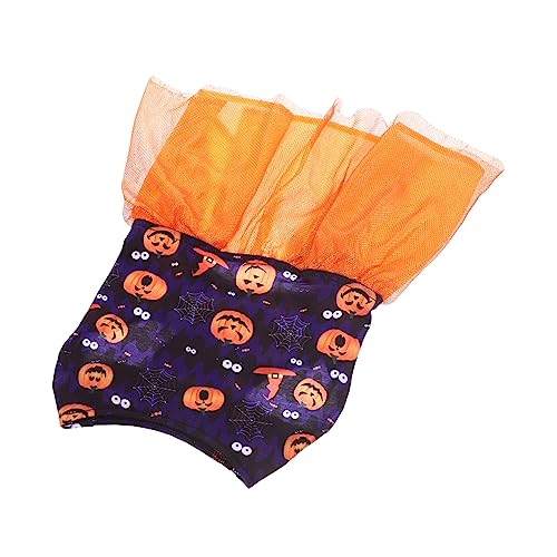 COLLBATH Halloween-Kleid für Haustiere Welpenkleid Welpenrock Hund Katze Welpen-Halloween-Kleid Party-Haustierkleidung Halloween-Kostüme für Hunde Katzendekorationen Polyester Orange von COLLBATH