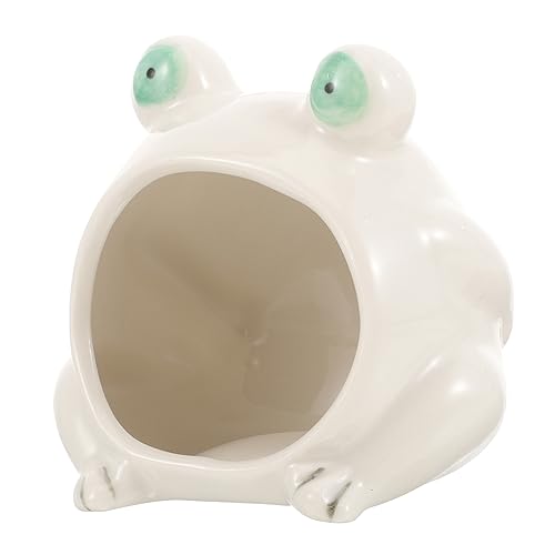 COLLBATH Hamster Kühlnest Keramik Meerschweinchen Schlaf Nest Frosch Design Haustier Verstecke von COLLBATH