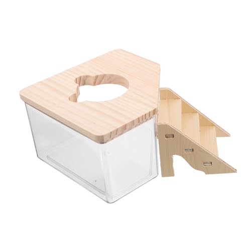 COLLBATH Hamster Sandbad Box Mit Rampe Transparente Badewanne Für Kleine Tiere 2 Teiliges Set Ideal Für Hamster Und Zwerghamster Hygienisch Und Pflegeleicht Geeignet Für Sandbäder von COLLBATH