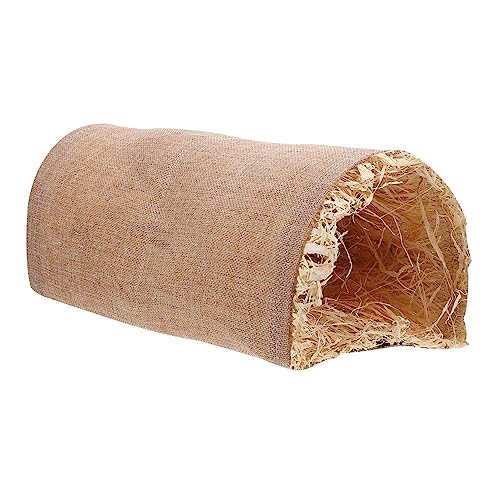 COLLBATH Hamster-Tunnel-Spielzeug Spielzeug für Igel Hasenspielzeug Frettchentunnel Guinea-Haut meerschweinchen Tunnel Hamster Spielzeug Spielzeuge Haustier warmes Hamsterhausbett Gras von COLLBATH