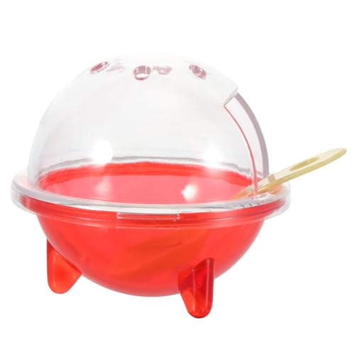 COLLBATH Hamsterbad Hamster klo Hamster sandbad Hamster-Sandbad Hamster-Duschraum Chinchilla Hamsterwaschbecken Rennmaus kleines Haustier-Badebecken Haustier Hamster Toilette Plastik rot von COLLBATH