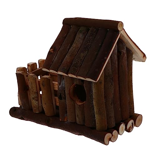 COLLBATH Hamsterhaus Hamster käfig Hamster cage kleintierhaus Hamster Schlafhaus blockbohlenhaus Rattenhaus Hamsterversteck Igelhütte Spielzeug Hamster Unterschlupf Hamsternest Holz von COLLBATH