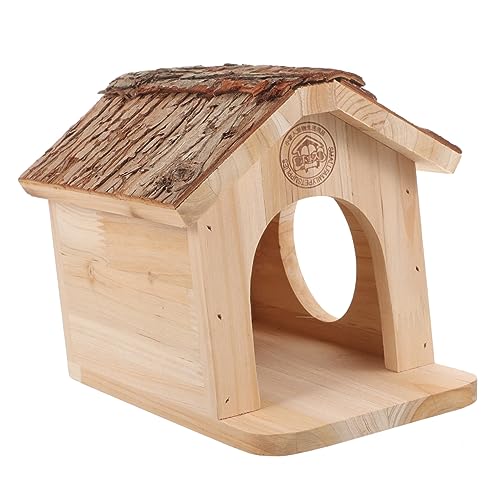 COLLBATH Hamsterhütte Spielzeug Entzückendes Rattenhaus Hamsterversteck Rattenversteck Aus Holz Hamsterkäfig Rattenhütte Aus Holz Kleintierversteckhütte Haustierhaus Aus Holz Hölzern von COLLBATH