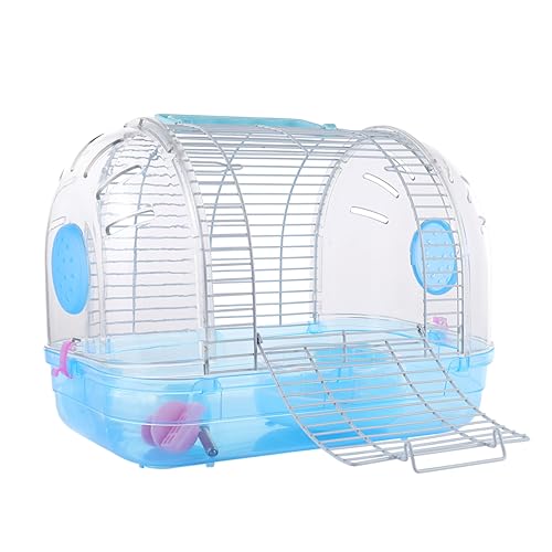 COLLBATH Hamsterkäfig Hängematten einziehbar Dach Zaun Stall Hamster käfig Hamster cage Hamsterträger Haustierträger nager käfig Haustier-Schlafbett Chinchilla- Haustiernest Eisen Blue von COLLBATH