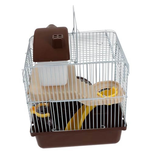 COLLBATH Hamsterkäfig Hamster-Aquarium Käfighamster Haustier kleines Tierspielplatzspielzeug Igel-Villa Käfige Kleintierkäfig hamsterhaus Hamster kleine Hütte Chinchilla- Plastik Coffee von COLLBATH