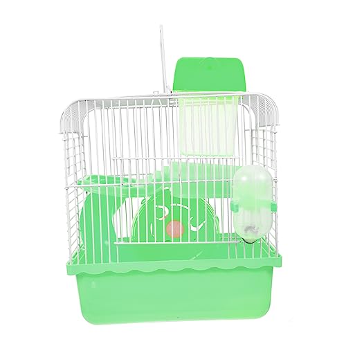 COLLBATH Hamsterkäfig Kleiner Haustierkäfig Kleine Tierhütte Hamstervilla Kleines Haustiernest Chinchillakäfig Kleines Haustierhäuschen Transportbehälter Für Schildkröten Plastik Green von COLLBATH