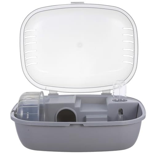 COLLBATH Hamsterkäfig Kleiner meerschweinchenkäfig Hamsterversteck Futter für Meerschweinchenkäfige Hamstergehege hamsterzubehör Haustierkäfige für Kleintiere Chinchillakäfig Abs Grey von COLLBATH