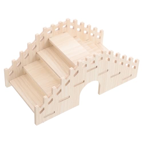 COLLBATH Hamsterleiter Hängematte Puzzle Auto Kleintier Holzleiter Hamster Klettergerüst treppenkarre spielzeuge Rattenleiter Leiter zum Verstecken von Hamstern aus Holz hölzern von COLLBATH